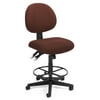 OFM 241-DK 24 Hour Ergonomic Upholstered Armless Task Chair with Drafting Kit, Burgundy