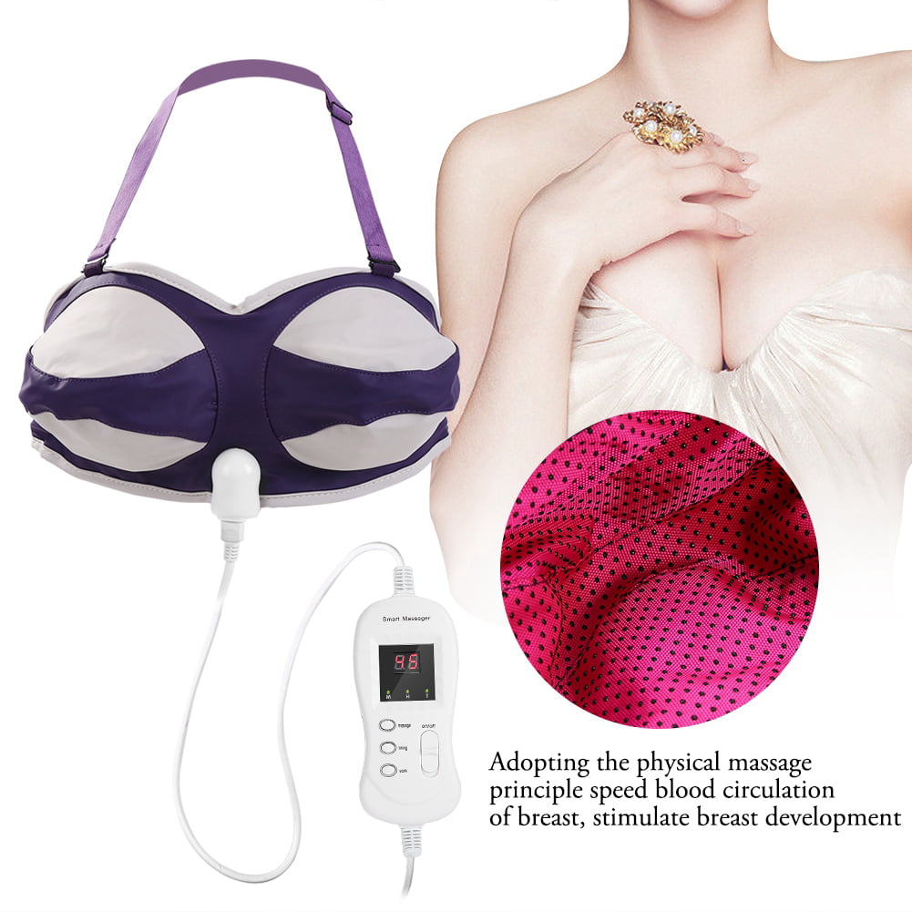 Peahefy Electric Breast Massager Far Infrared Heating Chest Enlargement Stimulator Massage