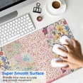thumbnail image 4 of Long Mouse Pads for Desk,Pioneer Flower Floral Print Pattern Desk Mats on Top Of Desks, Desk Mouse Pad Extra Large with 3mm Non-Slip Base and Stitched Edge for Gaming,Office,Work,Home 31.5"x11.8", 4 of 6