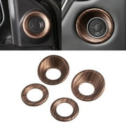 Xotic Tech Interior Front Rear Audio Speaker Ring Cover Trim Cover Trim,Peach Wood Grain, Compatible with Honda CRV 2017-2022