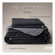 thumbnail image 3 of Edredón Ligero Real Textil + 2 Fundas de Almohada, Juego de Colcha Matrimonial, Color Negro/Gris, 3 of 9