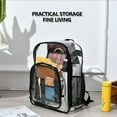 thumbnail image 3 of AMERTEER 17” Clear Backpack Water Resistant Transparent Backpack Large Capacity Bookbag School Bag With Adjustable Straps For School  Work  Stadium  Security Travel  College, 3 of 10