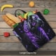 thumbnail image 5 of Balery Purple Plant White Tiger Bolsa de Mano para Mujeres con Cremallera, Bolsa de Gimnasio con Compartimentos, Bolsa para Laptop, Bolsa para Trabajo, 5 of 7