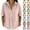 #02 Pink, variant on Casual Striped Polo Shirts Collar Snap Buttons Cotton-Linen Shirt, Short Sleeve Summer Top Button Down Blouses,L,#03 Yellow