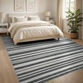 thumbnail image 3 of ODIKA 8'x10' Washable Area Rug Durable, Non-Slip Striped Welcome Door Doormat Alternating Band Stripe for Living Room, Under Sectional, Family, 3 of 7