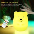 thumbnail image 3 of Luz de noche LED, lámpara de noche para niños, carga USB, control remoto y control táctil para cambiar de color, luz cálida para dormitorio, regalo de Navidad (oso), 3 of 5