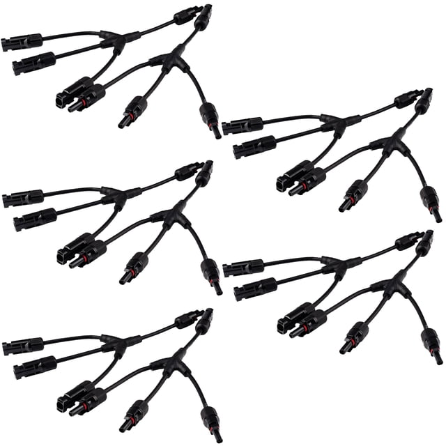 Conector Para Panel Solar (par) Mc4 5 Pares Y3 Negro