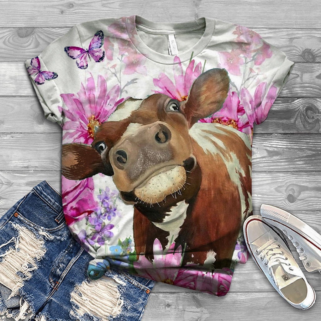 plus size cow shirt