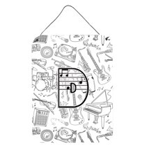 Letter D Musical Note Letters Wall or Door Hanging Prints