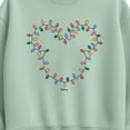 thumbnail image 2 of Disney - Christmas Lights Mickey Head - Women's Oversized Fleece Crew Sweatshirt, 2 of 4