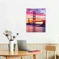thumbnail image 2 of JEUXUS Artmyharbor Canvas Wall Art Golden Gate Bridge at Sunrise Landscape Picture Print San Francisco California Artwork Painting Modern Home Art Decor Stretched Ready to Hang 16x20 inch, 2 of 4