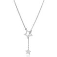 thumbnail image 3 of Jumpingount Collar estrella brillante diamantes de imitación colgantes gargantillas collares universales diario joyería mujer accesorios plata Type3 NO3, 3 of 6