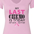 thumbnail image 4 of Inktastic My Last Chemo is Today Women's V-Neck T-Shirt, 4 of 5