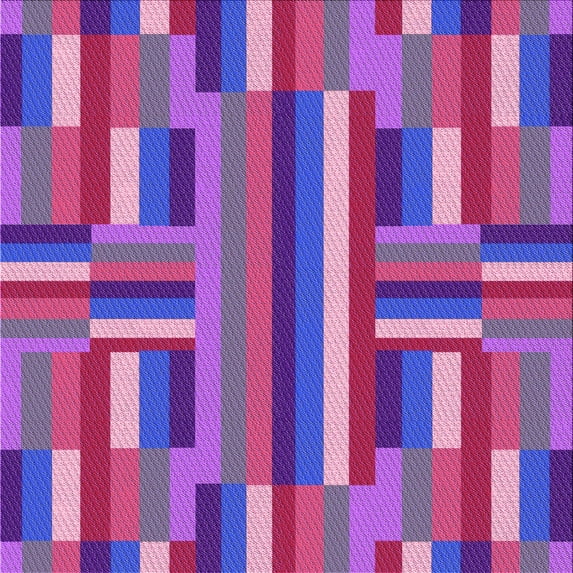 Ahgly Company Indoor Square Patterned Medium Purple Area Rugs, 7' Square