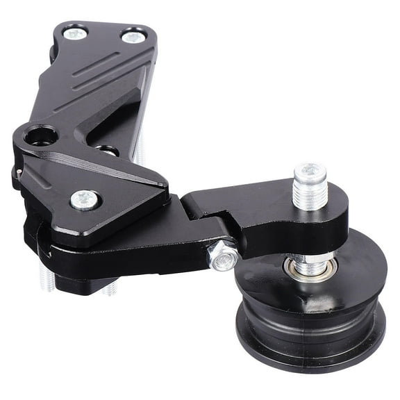 LIFKOME Motorcycle Chain Adjuster Chain Aluminum Automatic Regulator Chain Tensioner with Support Spool (Black)