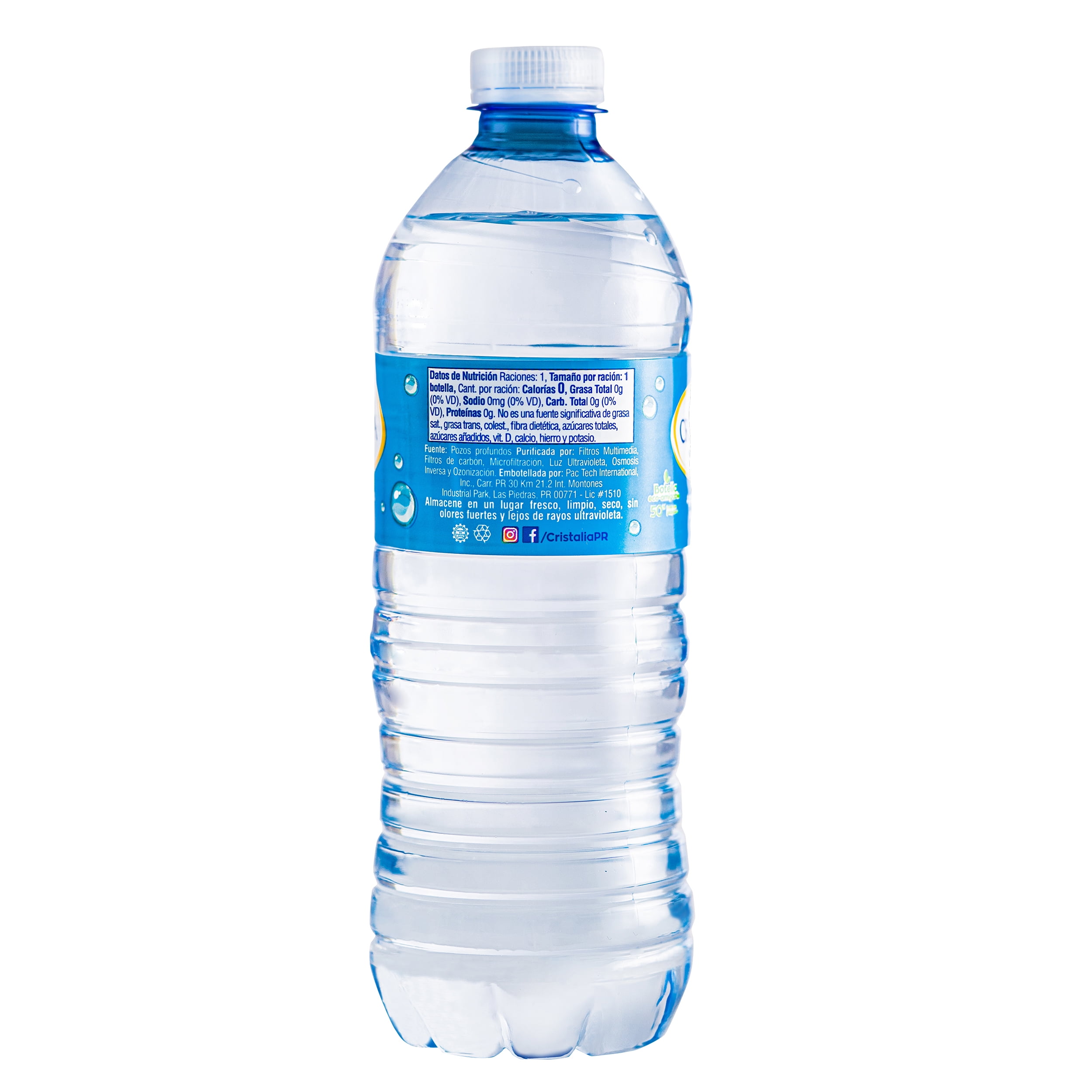 Cristalia Purified Bottled Water, 16.9 oz, 24-pack