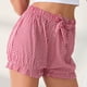 thumbnail image 5 of Niñas Pantalones Cortos de Verano Casual Bow Plaid Spicy Girl, Pantalones Cortos Elásticos de Poliéster Ligeros para la Playa Y Diarios, 5 of 5
