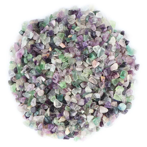 Firefly Hope 100g 5-9mm Assorted Irregular Shaped Quartz Crystal Chips, Crushed Tumbled Polished Decorative Rocks for Succulents, Aquarium, Betta Fish Tank Gravel, Vase Filler & DIY Crafts, S2