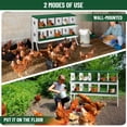 thumbnail image 4 of Gallineros para Aves Cajas Nido Metálicas - Caja Nido 10 Compartimentos Acero Galvanizado Anticorrosivo - Sistema Roll-Out para Recolección de Huevos - Color Verde con Soporte, 4 of 7