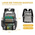 thumbnail image 2 of DAKIMOE Clear Backpack Heavy Duty Large Capacity PVC Transparent Waterproof Bag for School Stadium College, 2 of 7