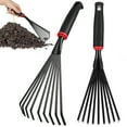 thumbnail image 1 of OULII 2Pcs Small Leaf Rake Rakes For Lawns Ergonomic Handles For Narrow Paths, 1 of 6