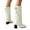 White, variant on Fold Over Boots Women's Knee High Riding Boots Buckle Chunky High Heel Platform Booties Outdoor Shoes Red 7.5