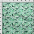 thumbnail image 4 of oneOone Polyester Spandex Sea Green Fabric Ocean Dolphin Sewing Craft Projects Fabric Prints By Yard 56 Inch Wide, 4 of 4