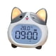 thumbnail image 3 of Lindo reloj despertador con pantalla digital, lámpara de mesa multifuncional, reloj de mesa nocturno gris, 3 of 9