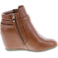 thumbnail image 6 of Static Footwear Cici-9 Womens Comfy Almond Toe Platform Hidden Wedge Ankle Bootie, 6 of 7
