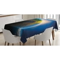 thumbnail image 1 of Ambesonne World Tablecloth Rectangular Table Cover, South America Continent, 52"x70", Blue Green Earth Yellow, 1 of 3