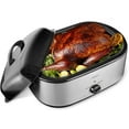 thumbnail image 5 of Sunvivi 18 Quart Electric Roaster with Self-Basting Lid, Removable Pan, and Cool-Touch Handles, Silver, 5 of 9