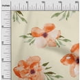 thumbnail image 1 of oneOone Georgette Viscose Fabric Watercolor Leaves & Flower Floral Print Sewing Fabric BTY 42 Inch Wide, 1 of 4