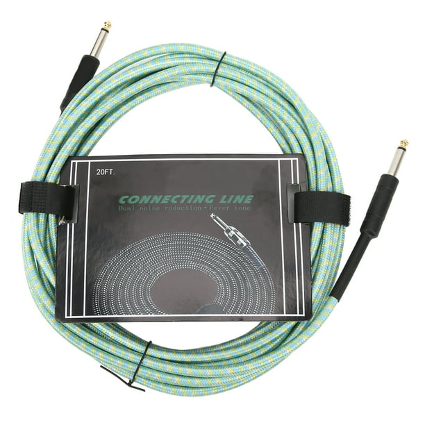 Cable de audio para bajo de guitarra, cable de instrumento musical trenzado Accesorios para instrumentos musicales Línea de conexión de instrumentos True Excellence