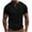 Black, variant on Men's Henley Shirt Slim Fit Quick Dry Fitness T-Shirt Short Sleeve Lightweight Casual T-Shirt Basic
