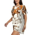 thumbnail image 2 of Picia Cowboy Riding Horse Pajamas Sets for Women Soft Short-Sleeved Pjs with Lounge Shorts Two Piece Sleepwear-X-Large, 2 of 9