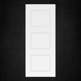 thumbnail image 2 of White Double Barn Door with Full Hardware Set 32'' X 80'' Prefinished Wood Door 3-Panel, 2 of 11