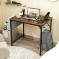 thumbnail image 4 of Costway 32" Computer Desk Small with Charging Station Storage Bag & Headphone Hook, 4 of 10