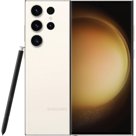 Pre-Owned No Plan-Unlocked Device Samsung Galaxy S23 Ultra 5G S918U1 Cell Phone, 256GB, 8GB RAM, 5000 mAh, Cream