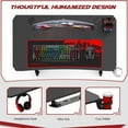 thumbnail image 3 of VANSPACE 44 Inch Ergonomic Gaming Desk, Z Shaped Office Computer Desk with Large Mouse Pad, PC Gamer Table with Gaming Handle Rack, Cup Holder and Headphone Hook, 3 of 7