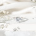 thumbnail image 4 of Rosec Jewels Certified Lab Grown Diamond Heart Engagement Ring 2 Carat - Diamond Solitaire Ring with Hidden Halo - EF-VS Grade, 14K White Gold, US 12.50, 4 of 9