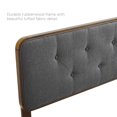 thumbnail image 3 of Modway Bridgette Lit Plateforme Simple en Bois avec Cadre Angulaire en Noyer/charbon, 3 of 11