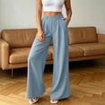 thumbnail image 7 of Utoimkio High Waist Pleated Wide Leg Dress Pants for Women Casual Office Trousers with Pockets, 7 of 7