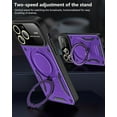 thumbnail image 3 of for iPhone 13 Pro Case with 360° Rotatable Magnetic Ring Stand, Large Window Design Compatible with Magsafe, Military-Grade Protection Shockproof Phone Cover for Women Men, Purple, 3 of 14