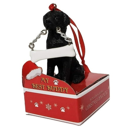 E&S Pets My Best Buddy Black Labrador with Bone Christmas