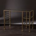 thumbnail image 4 of Southern Enterprises Metal-Glass Writing Desk in Gold, 4 of 5