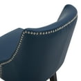 thumbnail image 5 of CHITA 26 inch Faux Leather Swivel Upholstered Counter Height Bar Stools with Full Back, Set of 2, Dark Blue, 5 of 13