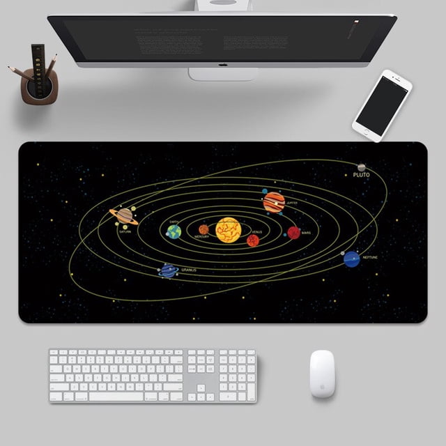 Alfombrilla de ratón de escritorio para juegos Space Planet, teclado de goma grande, diseño antideslizante, borde de bloqueo, Pa LIUWENJING unisex