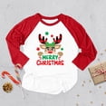 thumbnail image 4 of Camiseta con estampado de ciervos navideños para niños, camiseta navideña para niñas y niños, camisetas con mangas raglán, ropa para hermanos, camiseta para niños, 4 of 5