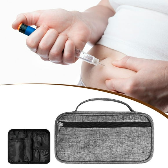 Estuche de viaje fresco Estuche de transporte aislante Bolsa Organiza suministros prácticos reutilizables Bolsa térmica portátil de viaje