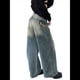 thumbnail image 1 of Pantalones Vaqueros de Pierna para Mujer, Desgastados, de Cintura Media, Estilo Vintage Y2K. Azul Nostálgico S, 1 of 8